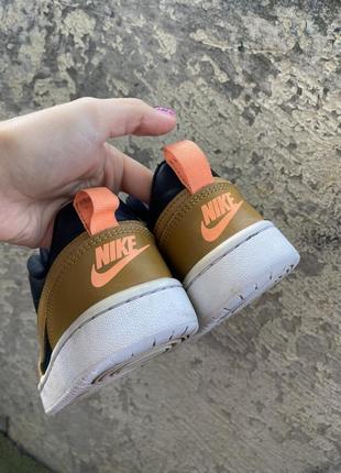 Nike court borough low 2 женские кеды, кроссовки, коричневые форсы 36 размер4 фото