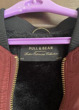 Женский теплый зимний бомбер pull &amp; bear3 фото