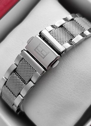 Женские наручные часы серебряного цвета с розовым циферблатом, металлический браслет4 фото