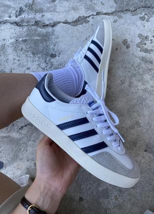 Женские кроссовки adidas gazelle indoor white blue 40-411 фото