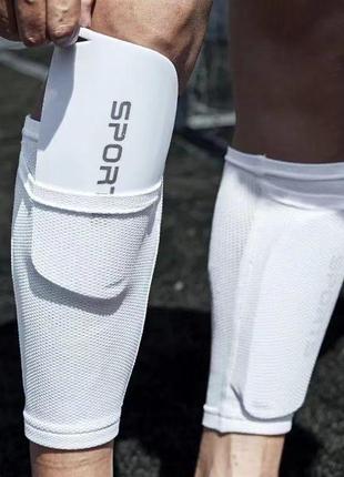 Футбольные защитные щитки с носком чулком фиксатр детские взрослые футбольные щитки