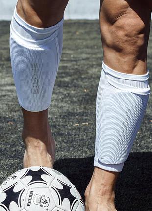 Футбольні захисні щитки з носком чулком фіксатр дитячі дорослі футбольние щитки2 фото