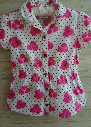 Блузочка crazy 7-8л блуза в школу