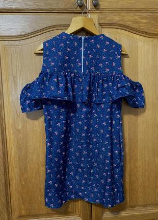 Джинсова сукня з вишнями2 фото