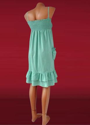 Модное мятное платье redoute на резинке. размер хs/s.3 фото