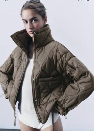 Новинка зара zara куртка стьогана стегана