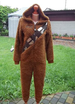 ( 13 - 14 лет ) флисовый кигуруми пижама домашний комбинезон теплый на мальчика б/у