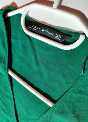 Новое зелёное платье плиссе zara3 фото