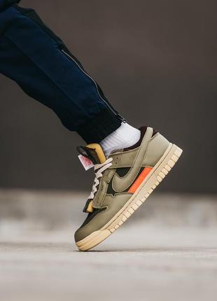 ☘️nike sb dunk low jumbo medium olive☘️ ❤️36рр - 45р❤️ кроссовки мужские найк масло, кроссовки мужские зеленоватое, кроссовки мужские зеленые5 фото