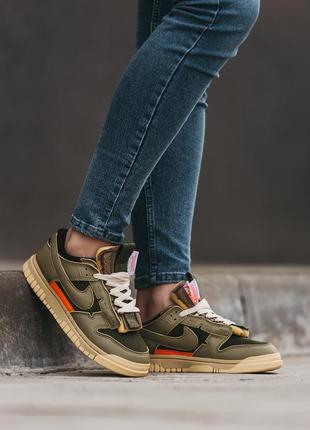 ☘️nike sb dunk low jumbo medium olive☘️ ❤️36рр - 45р❤️ кроссовки мужские найк масло, кроссовки мужские зеленоватое, кроссовки мужские зеленые1 фото