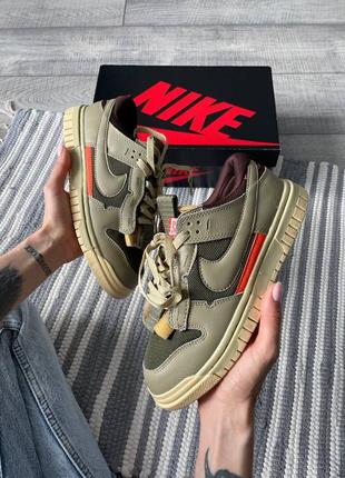 Кросівки найк данк весна-осінь nike dunk olive (36рр - 45рр), кросовки женские найк, жіночі кросівки найк данк, кросівки олива6 фото