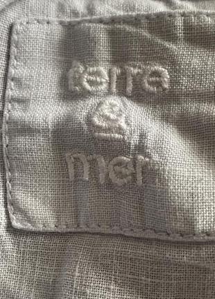 Нова дизайнерська лляна блуза terre&mer 42  xs-s франція2 фото