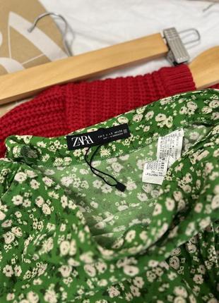 Нова спідниця з драпіруванням у квітковий принт zara7 фото