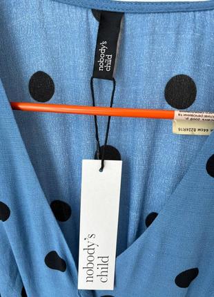 Голубое платье в горошек nobody's child (marks & spencer) сделано в украине5 фото