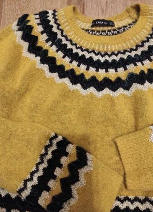 Вязаный свитер с узором от zara4 фото