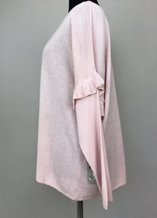 Кофта светр джемпер бежево-рожевого кольору, трикотаж італія6 фото