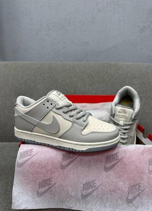 Кроссовки nike sb dunk low retro silver beige4 фото