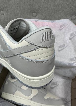 Кроссовки nike sb dunk low retro silver beige6 фото