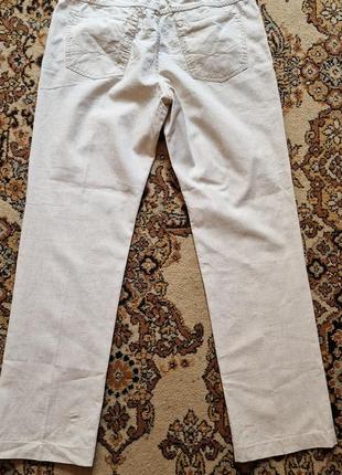 Брендові фірмові німецькі демісезонні лляні стрейчеві брюки bonita, розмір 34-36/32.1 фото