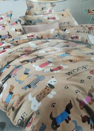 Детский комплект постельного белья из ранфорса"собачки"1 фото