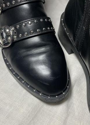 Туфли черные из кожзама4 фото