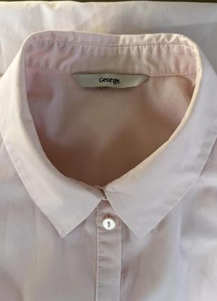 Женская рубашка хлопок george/германия розовая 48-526 фото