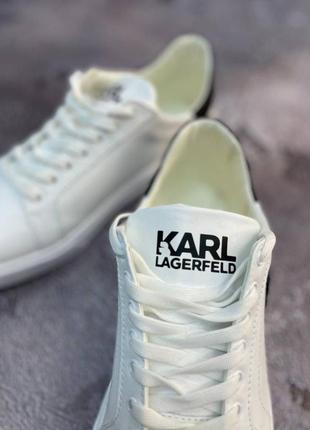 Мужские кроссовки karl lagerfeld белые / стильные молодежные кроссовки карл4 фото