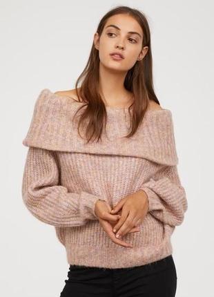 Объемный вязаный светер джемпер h&m