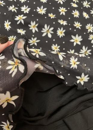 Платье сарафан цветочный принт размер s bershka женский короткий8 фото