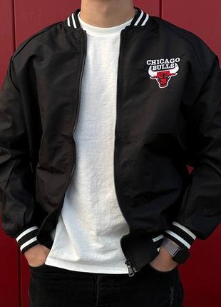 Стильный мужской бомбер ветровка chicago bulls стильная молодежная премиум качественная
