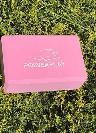 Блок для йоги спортивный тренировочный для занятий йогой и фитнесом powerplay 4006 yoga brick розовый ve-33