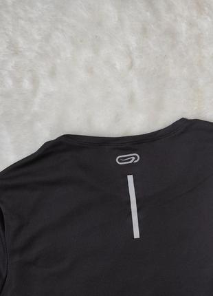 Чоловіча чорна спортивна футболка перфорована з вентиляцією kalenji10 фото