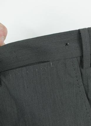 Классические люкс брюки брюки pt01 traveller slim fit gray cotton blend stretch dress pants8 фото