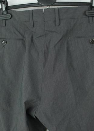 Классические люкс брюки брюки pt01 traveller slim fit gray cotton blend stretch dress pants4 фото