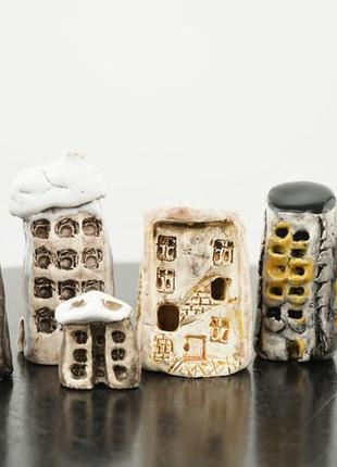 Будиночки з кераміки набір декор міні будиночки1 фото