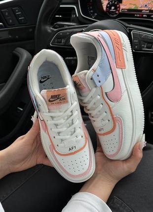 Кросівки nike air force 1 shadow white orange sky7 фото