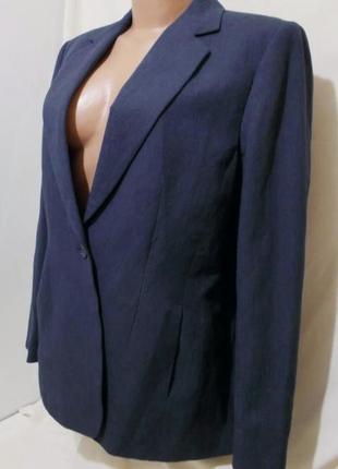 Новый пиджак синий вискоза-лен "laura ashley" 48р2 фото