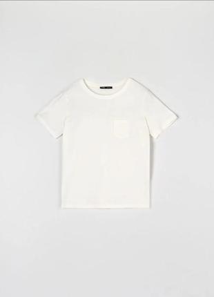 Кремовая/молочная базовая натуральная хлопковая футболка s-m3 фото