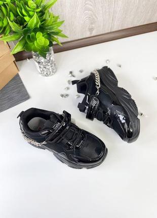 Мега стильные черные кроссовки2 фото