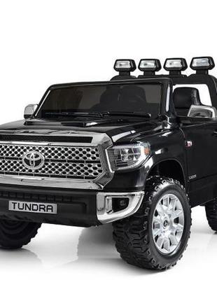 Дитячий двомісний електромобіль toyota tundra (чорний колір) з пультом управління 2.4 g