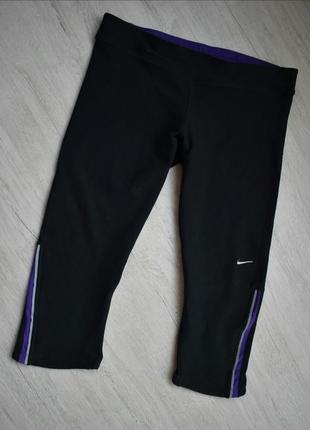 Бриджи nike dri-fit, капри, лосины для тренировок, бега, спорта.5 фото