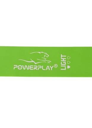 Резинка для фитнеса тренировочная спортивная powerplay 4114 mini power band 0.8мм. light зеленая (5-8кг) ve-336 фото