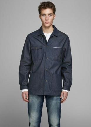 Крута джинсова куртка jack&amp;jones royal worker r237 rdd selvedge jacket1 фото