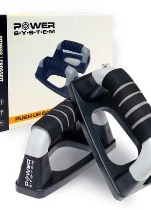 Упори для віджимань спортивні компактні power system ps-4022 push upbars pro (прямі) ve-33