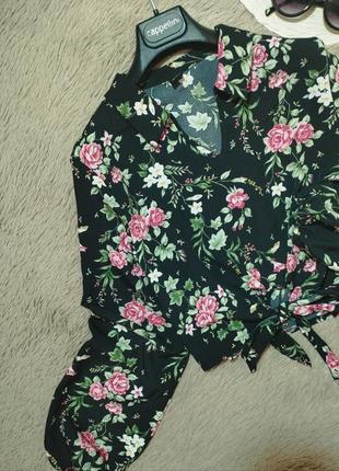 Шикарная блузка с завязкой и объемными рукавами/блуза/рубашка2 фото