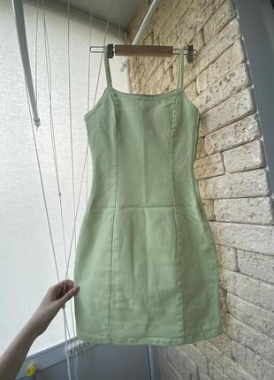 Платье h&amp;m в салатовом цвете2 фото