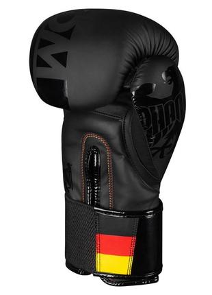 Боксерские перчатки спортивные тренировочные для бокса phantom germany black 12 унций (капа в подарок) ve-333 фото