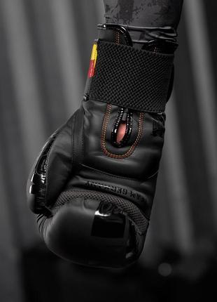 Боксерские перчатки спортивные тренировочные для бокса phantom germany black 12 унций (капа в подарок) ve-334 фото