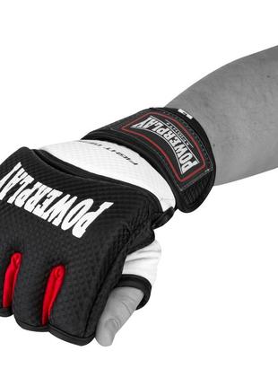 Перчатки для mma тренировочные спортивные перчатки для единоборств powerplay 3075 черные-белые l ve-337 фото