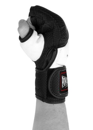 Перчатки для mma тренировочные спортивные перчатки для единоборств powerplay 3075 черные-белые l ve-334 фото